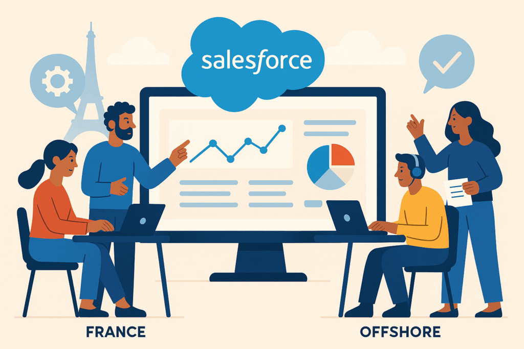 Partenariat Salesforce entre Cloud Girafe et TechWize