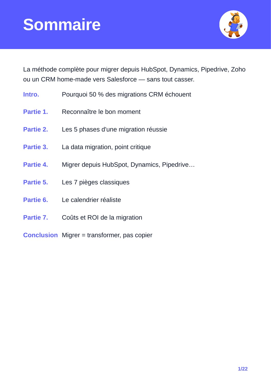 Migrer vers Salesforce : données et transition CRM : aperçu page 2