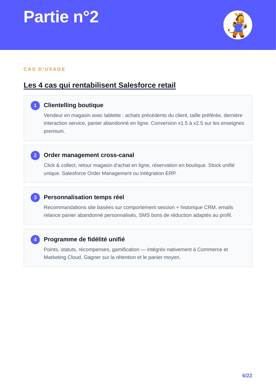 Salesforce pour le retail : parcours et fidélité : aperçu page 7