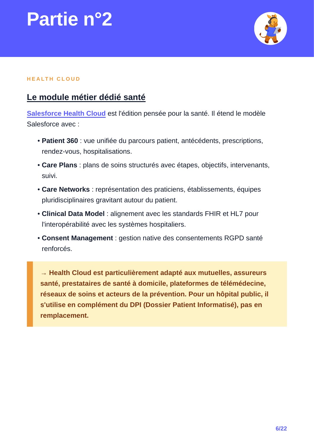 Salesforce pour la santé : parcours et données : aperçu page 7