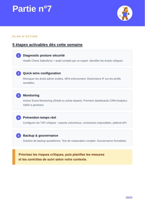 Sécurité Salesforce : les points à vérifier : aperçu page 19