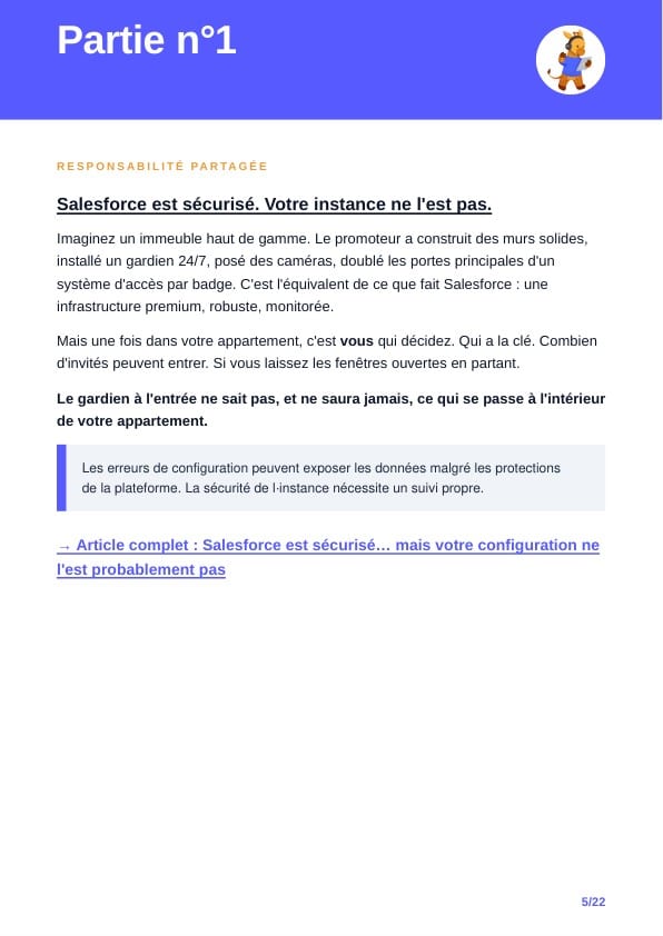 Sécurité Salesforce : les points à vérifier : aperçu page 6